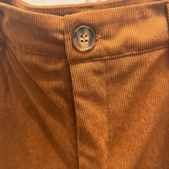 JAMES PERSE white shirt, AND Rich, brown wide leg SHEIN corduroys - Picture 7 of 8